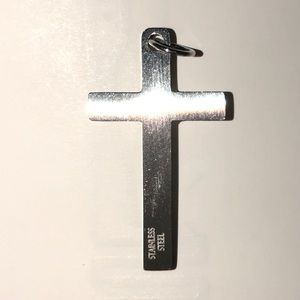 Stainless Steel Cross Pendant with necklace hook